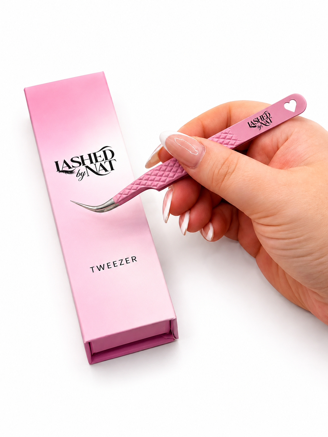 "Candy" Fiber Tip Curved Tweezer