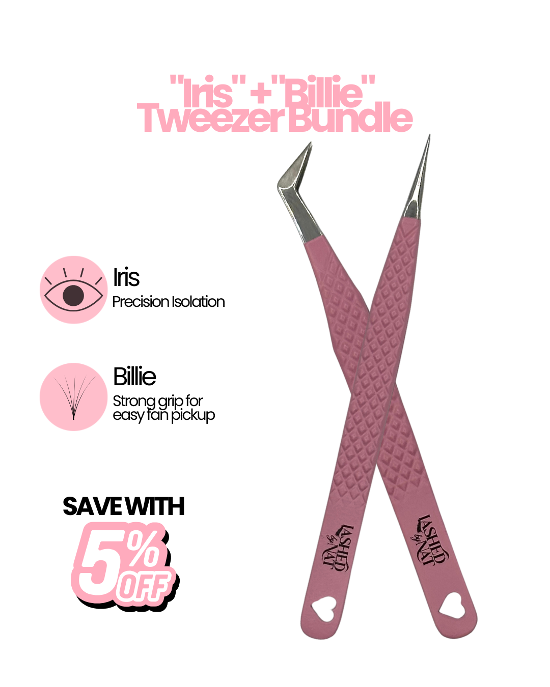 "Iris" and "Billie" Tweezer Bundle