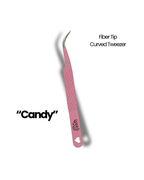 "Candy" Fiber Tip Curved Tweezer
