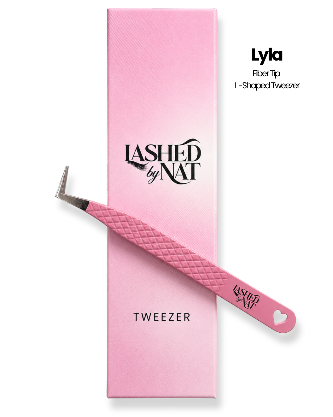 "Lyla" Fiber Tip L-Shaped Tweezer