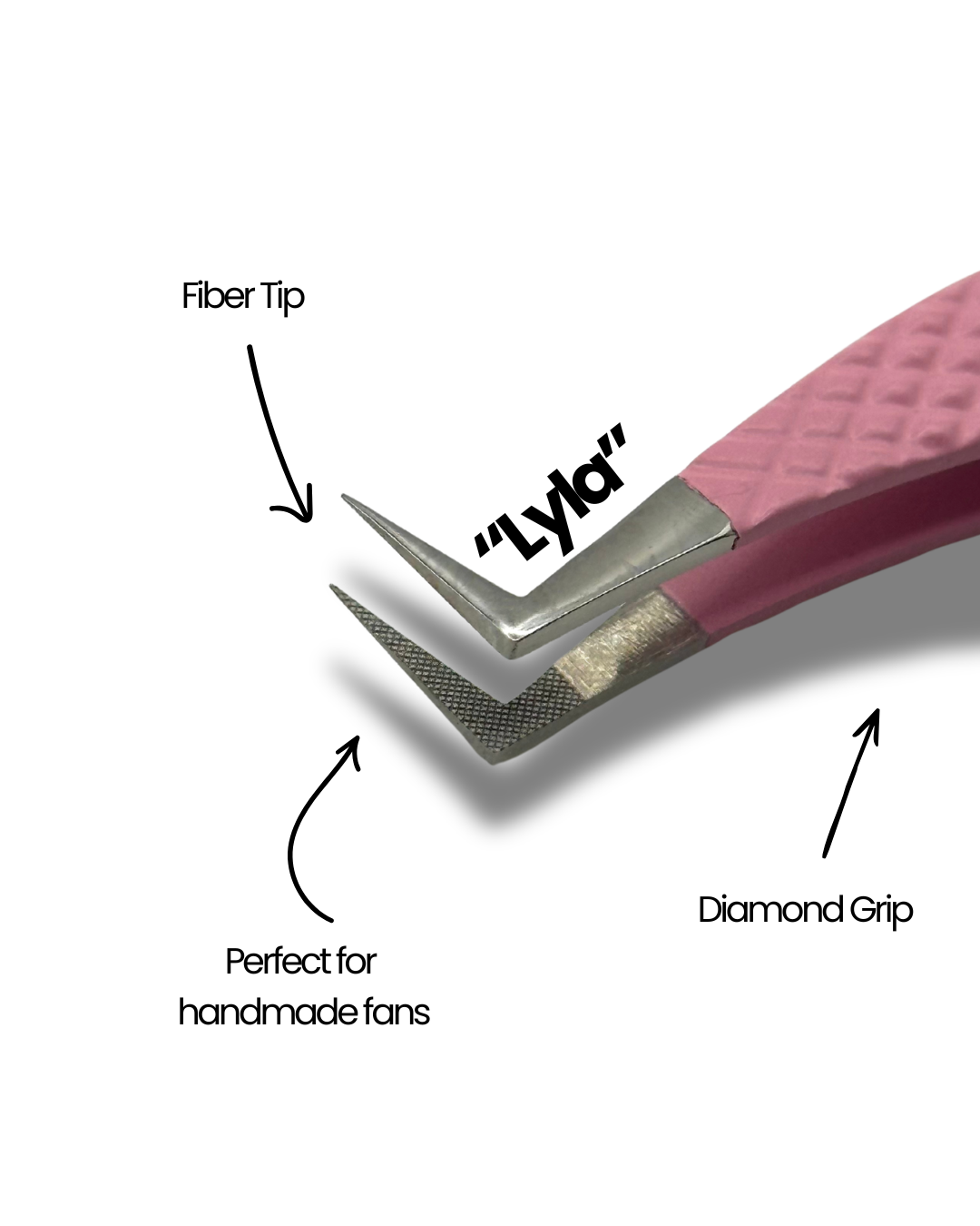 "Lyla" Fiber Tip L-Shaped Tweezer