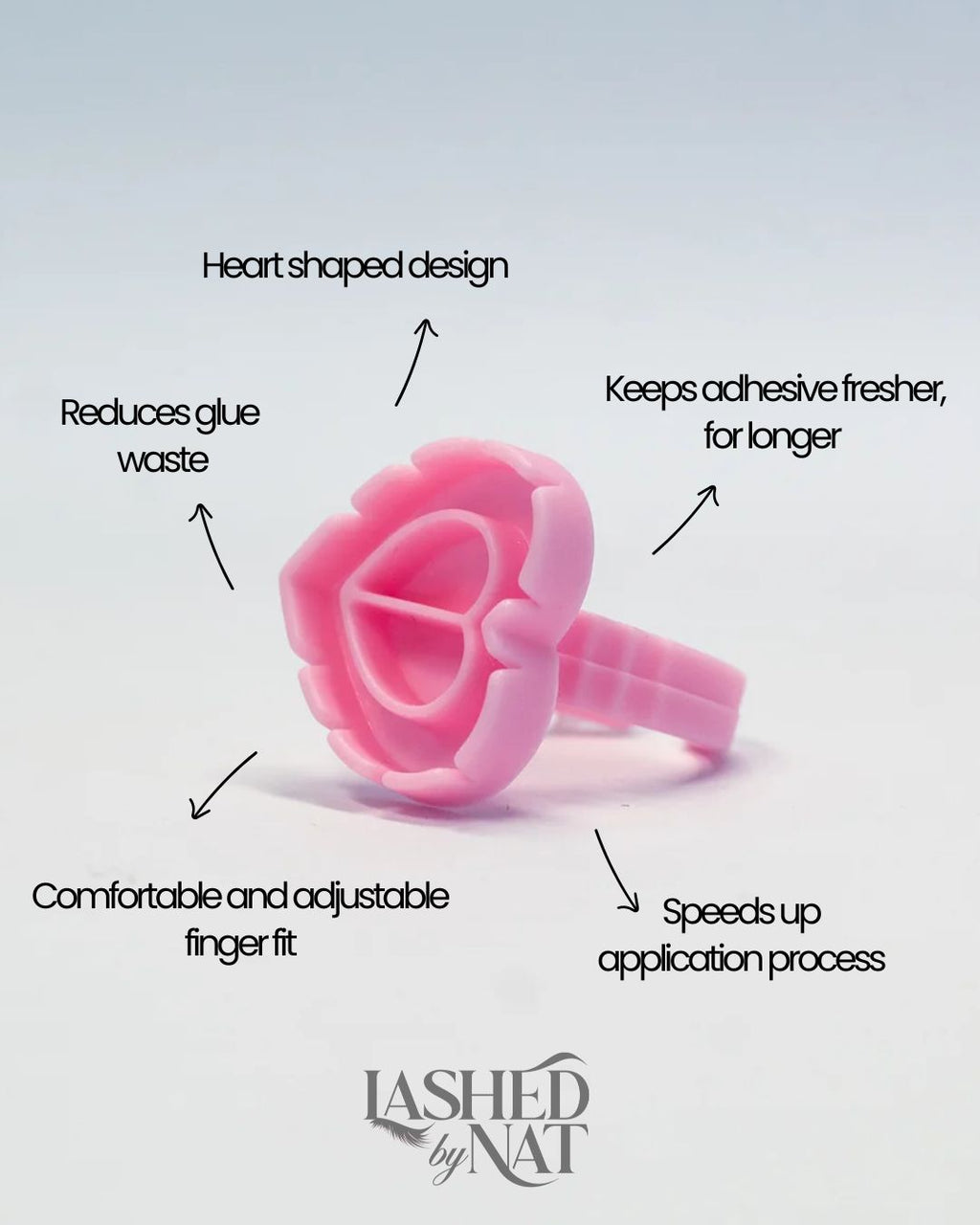Heart Glue Rings (100 pack)